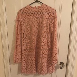 Pink lace dress